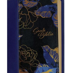 Biblia manual NTV, letra grande con Filament (SentiPiel, Azul oscuro, Letra Roja)