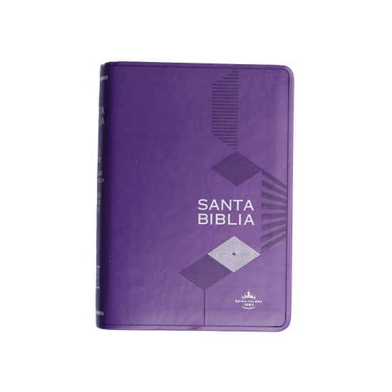 Biblia Reina Valera 1960 compacta letra 9 puntos concordancia púrpura - Imagen 3