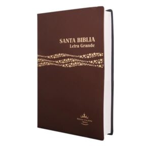 Biblia Reina Valera 1960 Mediana Letra Grande 11 puntos Vinil Café
