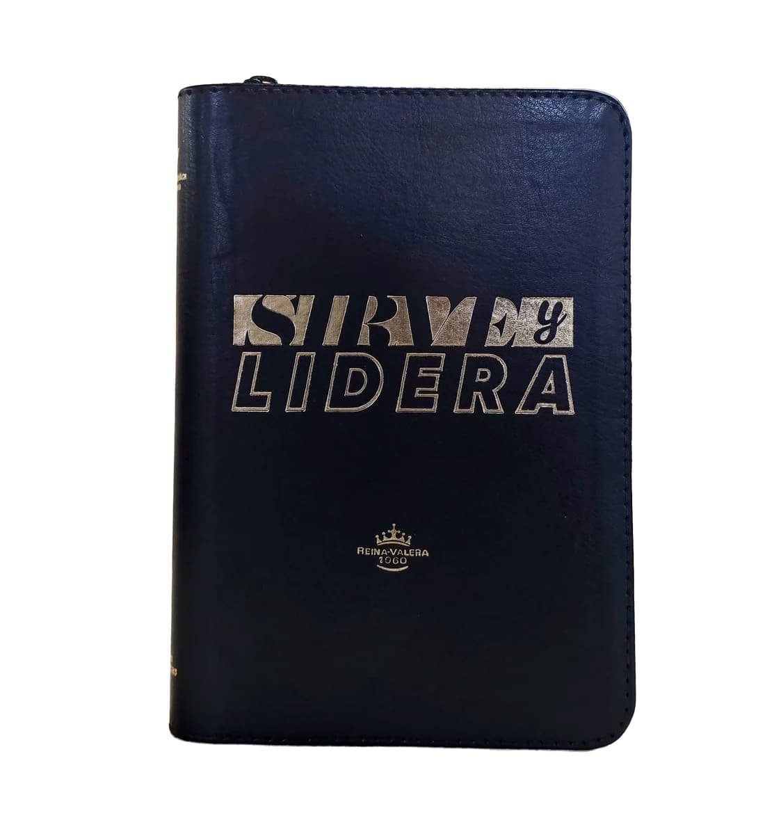 Biblia RVR60 Sirve y Lidera Color Negro Canto Dorado Letra Grande 12 Puntos