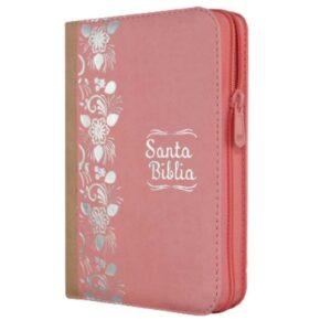 Reina Valera 1960 rosa y beige compacta concordancia