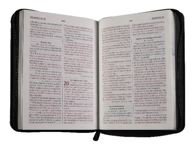 Biblia RVR compacta color negro concordancia cierre índice - Imagen 5