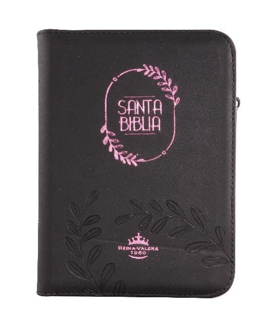 Biblia RVR compacta color negro concordancia cierre índice