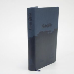 Biblia RVC Letra Grande concordancia ayudas QR azul gris
