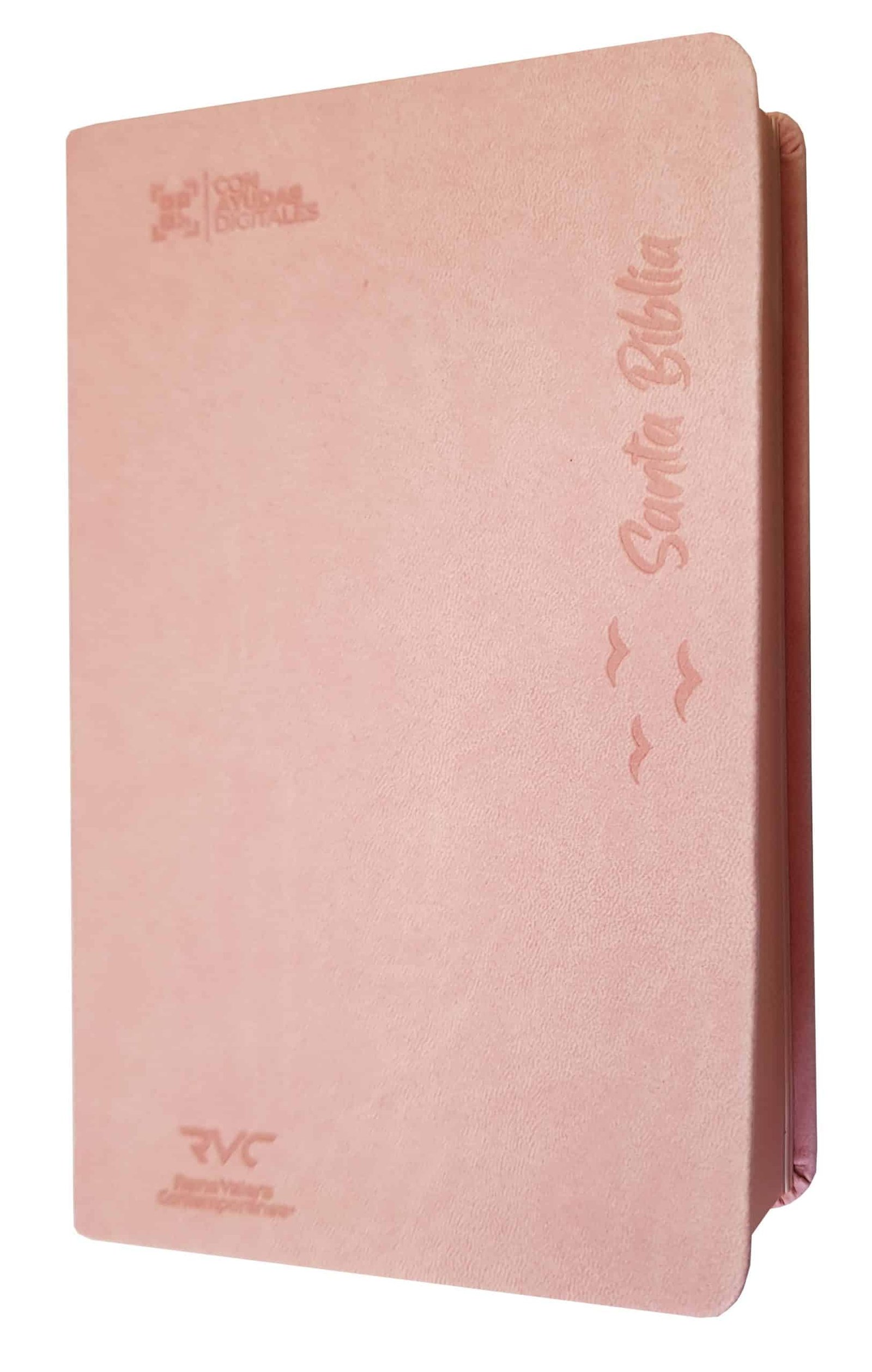 Biblia RVC Letra Grande concordancia ayudas QR rosado