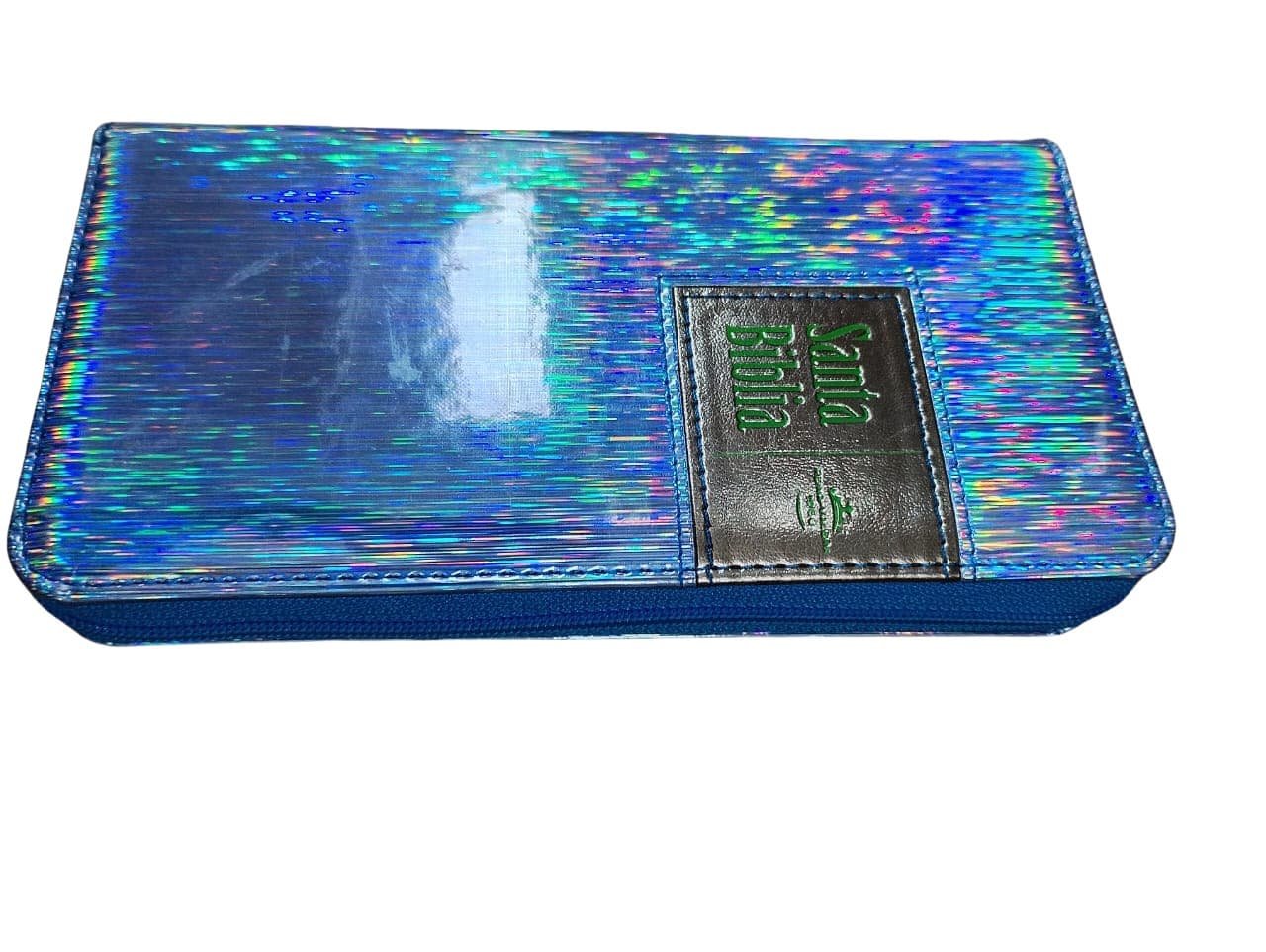 Biblia Reina Valera 1960 portátil cierre azul metálico - Imagen 4