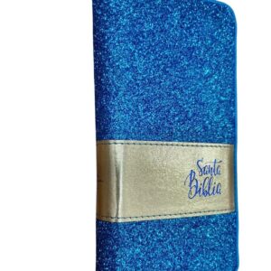 Biblia Reina Valera 1960 portátil cierre turquesa metálico
