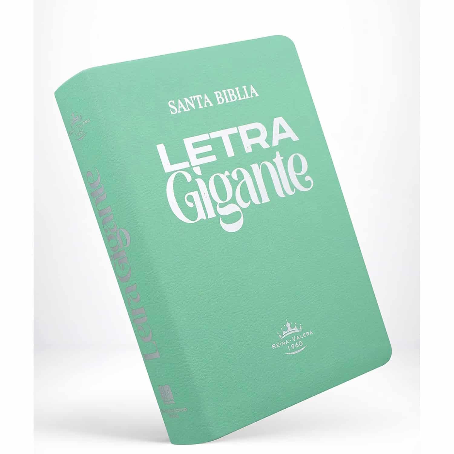 Biblia RVR 1960 Letra Gigante 14 puntos Concordancia Imitación Piel Verde - Imagen 2