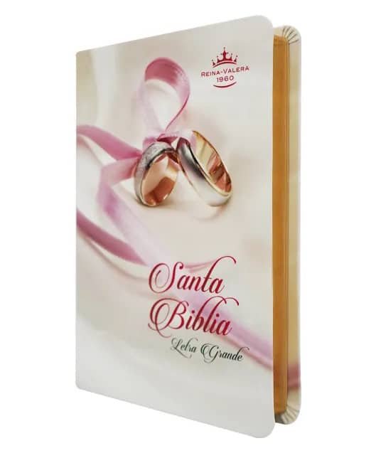 Biblia Reina Valera 1960 Letra Grande 11 Anillo Bodas - Imagen 3