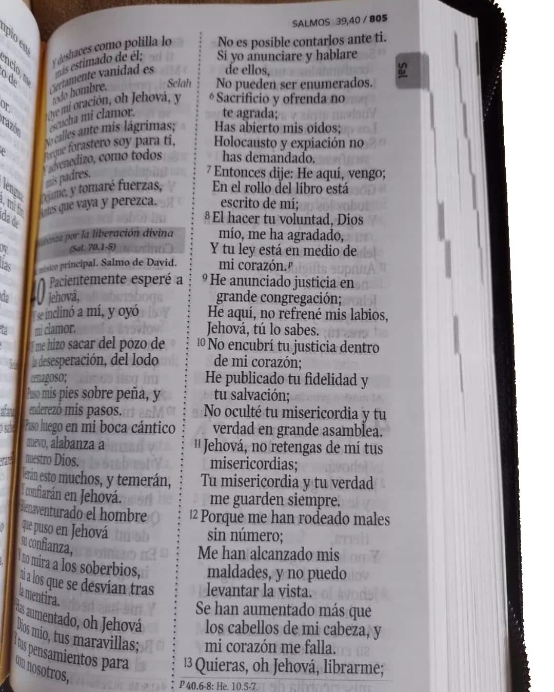 Biblia RVR60 Letra Grande 14 pts con ayudas Digitales – rosado azul con cierre - Imagen 3
