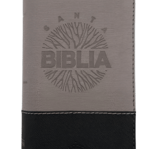 Biblia RVR1960 tamaño agenda Cierre Indice Negro Gris