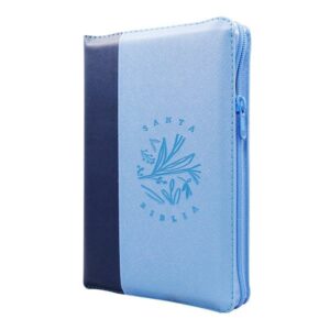 Biblia RVR60 Letra Grande 14 pts con ayudas Digitales – Azul bicolor