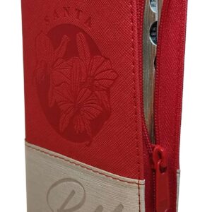 Biblia RVR1960 tamaño agenda Cierre Indice Rojo Beige