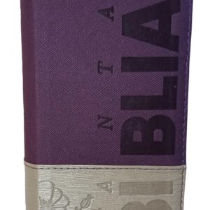 Biblia RVR1960 tamaño agenda Cierre Indice Morado Beige