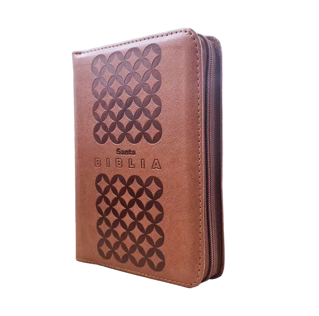 Biblia Reina Valera 1960 Compacta Letra Grande 11 puntos PJR Cierre Color Café Con Ayudas QR