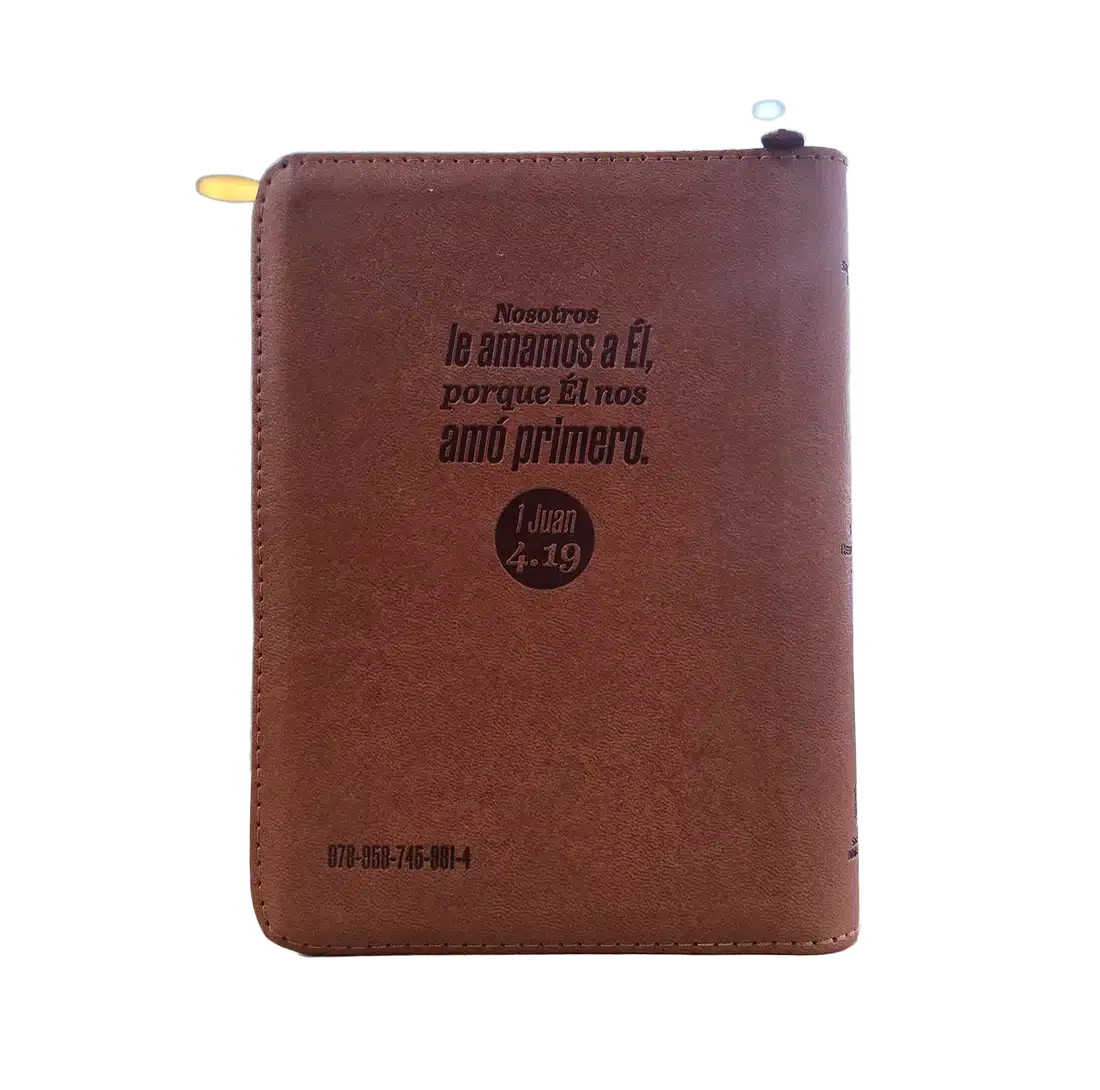 Biblia Reina Valera 1960 Compacta Letra Grande 11 puntos PJR Cierre Color Café Con Ayudas QR - Imagen 4