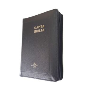 Biblia Reina Valera 1960 de bolsillo con cierre color negro