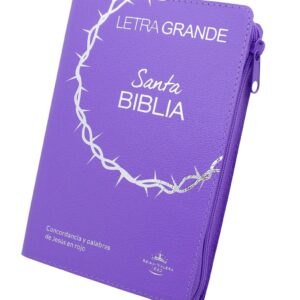 Bibila RVR1960 letra grande cierre índice lila