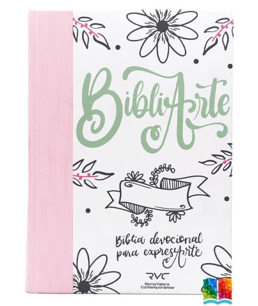 Biblia Arte Devocional RVC Rosado Apuntes Lettering Journaling