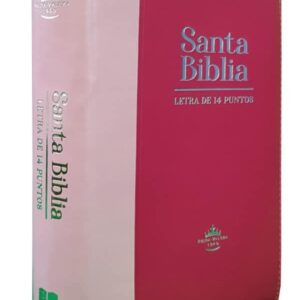 Biblia Reina Valera 1960 Rosada Letra Gigante Con Cierre