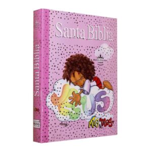 Biblia para niños ilustraciones rosado mig meg compacta