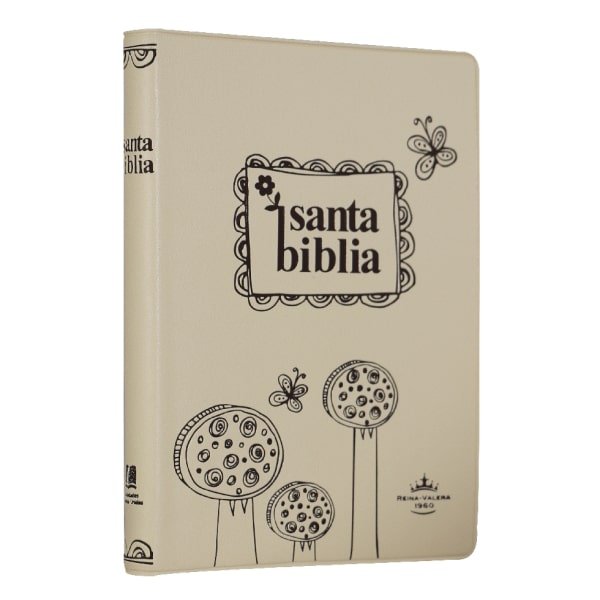 Biblia Reina Valera compacta vinil beige