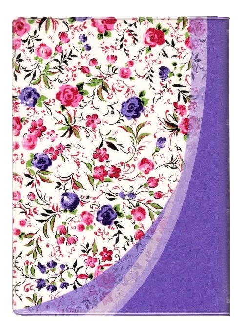 Biblia RVR 1960 compacta concordancia letra mediana lila flores - Imagen 4