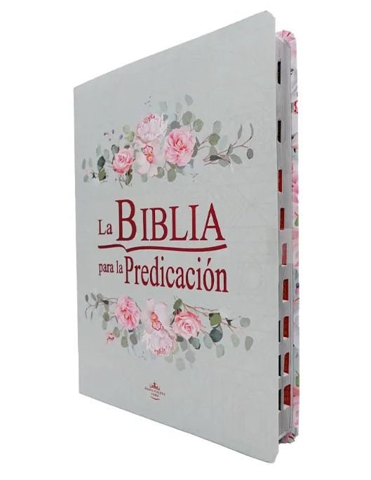 Biblia para la predicación RVR 1960 para mujer verde flores - Imagen 9