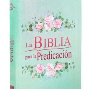 Biblia para la predicación RVR 1960 para mujer verde flores