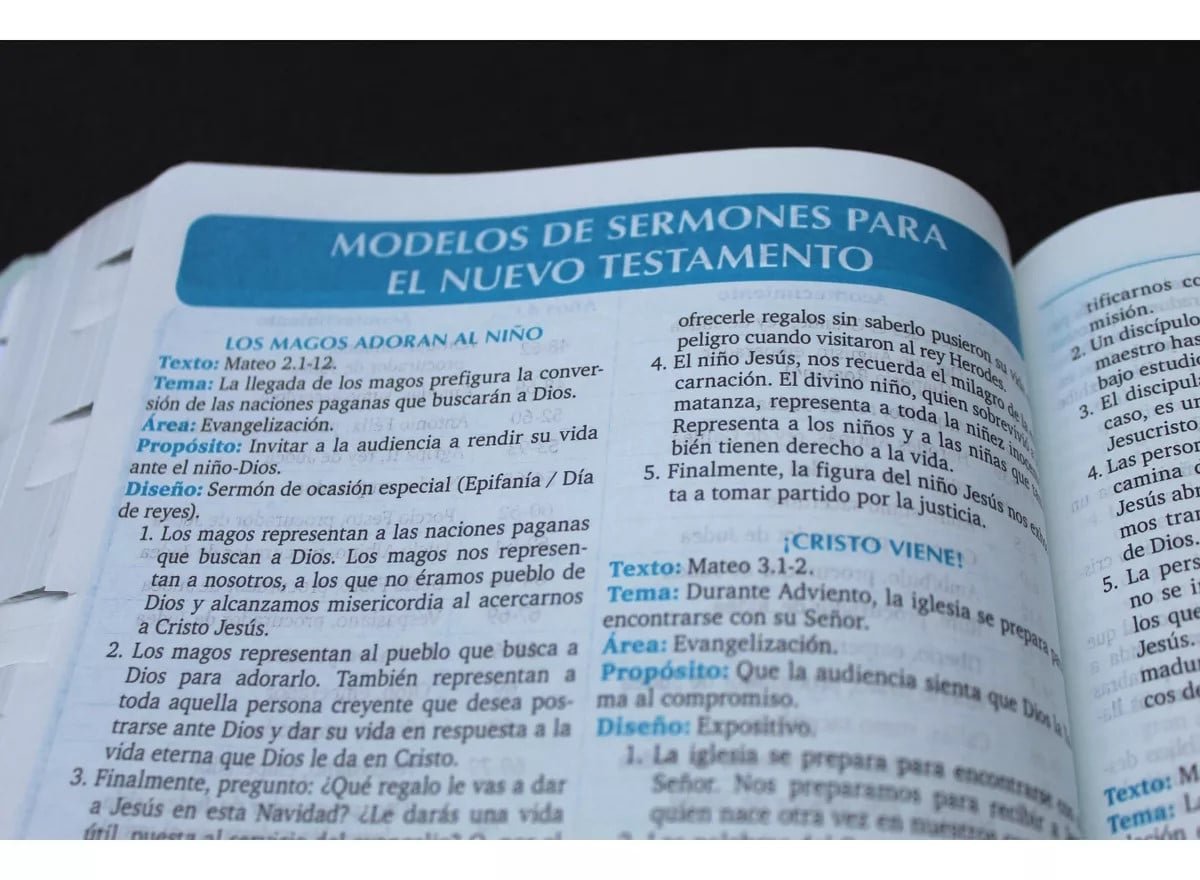 Biblia para la predicación RVR 1960 para mujer verde flores - Imagen 6