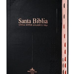 Biblia Reina Valera 1960 Letra Gigante 14 puntos, Vinil Negro,  Índice