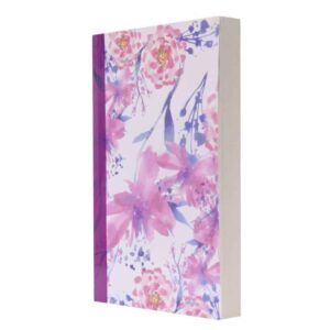 Biblia misionera Reina Valera 1960 mujer flores morado