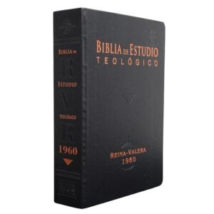 Biblia de Estudio Teológico RVR1960 - Tapa dura negra, canto bronce, índice