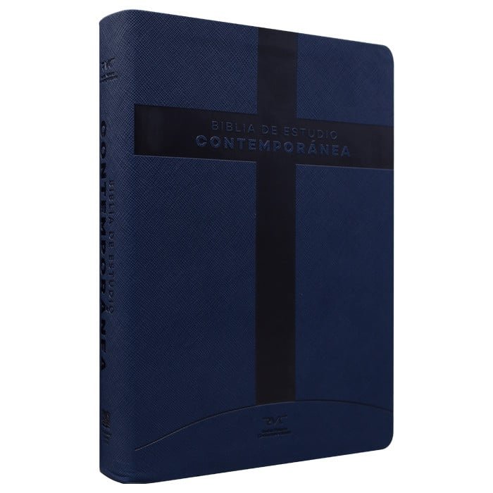 Biblia de Estudio RVC, concordancia, azul oscuro