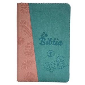 Biblia TLA Letra grande Bicolor Verde Menta Rosa