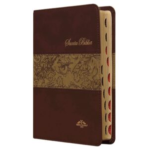 Biblia Reina Valera 1909 imitación Piel caféra con Índice
