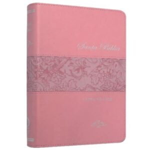 Biblia Reina Valera 1909 Letra Grande imitación piel Rosa