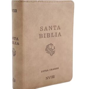 Santa Biblia NVI,  Compacta Con Cierre – Cuero Ecologico Marron Claro
