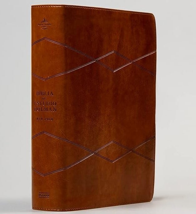 Reina Valera 1960 Biblia de estudio Holman, Café Símil Piel - Imagen 4