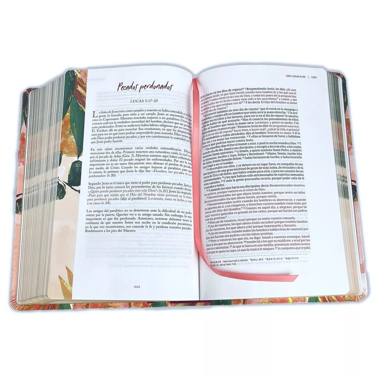 Biblia 60 devocional Centrada en Cristo floral mujer - Imagen 6