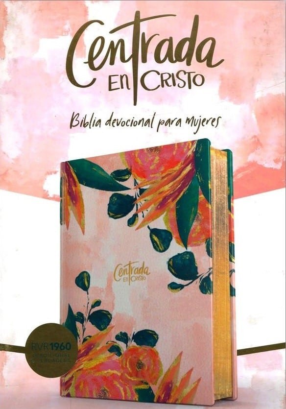 Biblia 60 devocional Centrada en Cristo floral mujer - Imagen 4