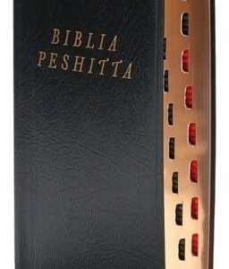 Biblia Peshitta. Imitación piel, negro, con índice
