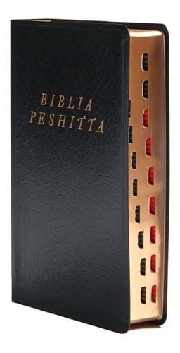 Biblia Peshitta. Imitación piel, negro, con índice