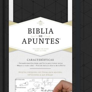 Biblia Reina Valera 1960 de apuntes negro simil piel