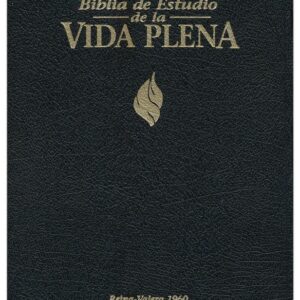 Biblia de Estudio Vida Plena RVR simil piel negro