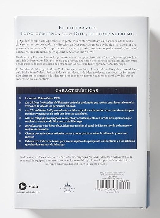 La Biblia de Liderazgo de Maxwell Rvr60- Tamano Manual - Imagen 5