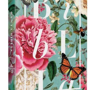 Biblia RVR 1960 letra grande tamaño manual, tapa dura Jardin de flores