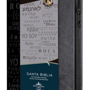 Biblia RVR 1960 Nombres de Dios letra grande tamaño manual con índice y cierre color negro