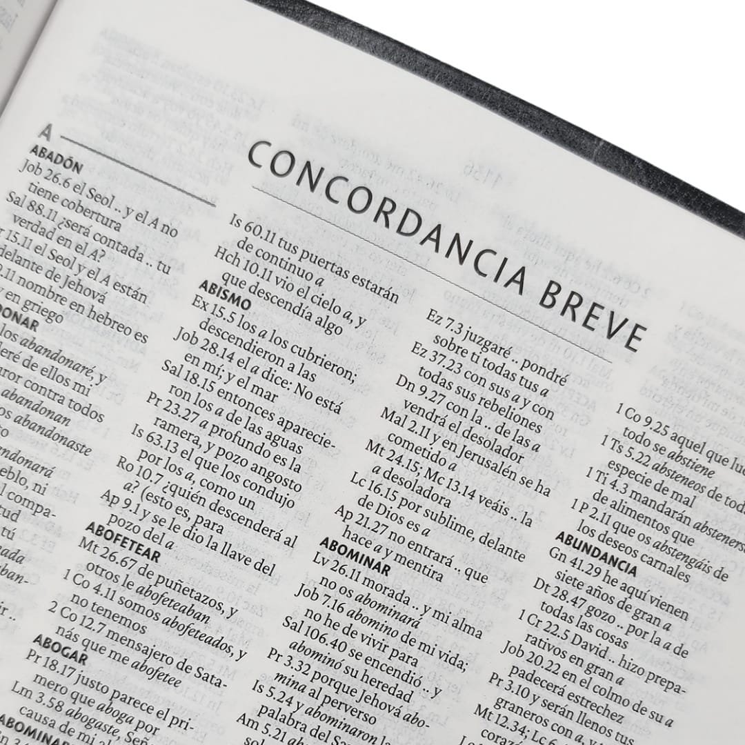 Biblia Reina Valera 1960 Letra Grande. Biblia León Símil Piel Índice - Imagen 4