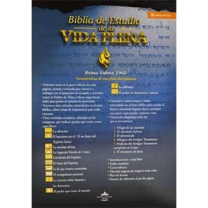 BIBLIA DE ESTUDIO VIDA PLENA tapa dura